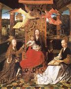 unknow artist The Madonna and the Nino enthroned, with the holy Catalina and Barbara oil on canvas